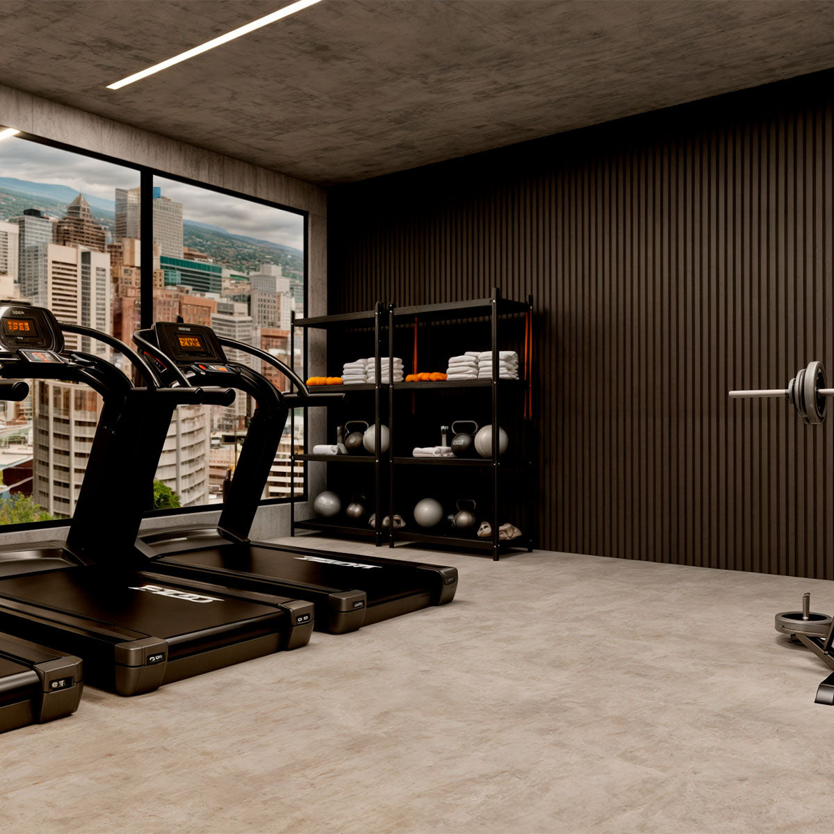 Painel Ripado Cor: Cinza Chumbo de uso Interno em WPC Slim 2,90m x 17cm (0,493m²)