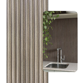 Painel Ripado Cor: Cinza Medieval de uso Interno em WPC Slim 2,90m x 17cm (0,493m²)