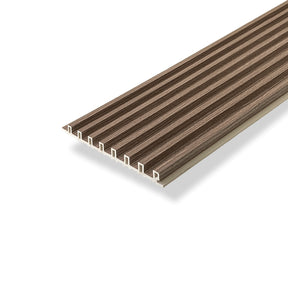 Painel Ripado Cor: Cinza Medieval de uso Interno em WPC Slim 2,90m x 17cm (0,493m²)