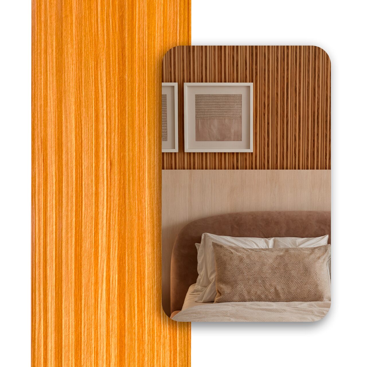 Painel Ripado Cor: Freijó de uso Interno em WPC Hill 2,90m x 16cm (0,464m²)