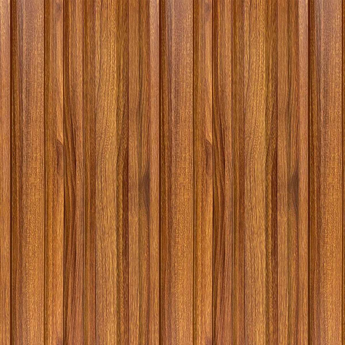 Painel Ripado Cor: Nogueira de uso Interno em WPC Double 2,90m x 18cm (0,522m²)